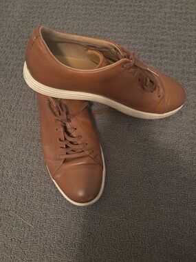 Cole Haan Brown Leather Low-Top Sneakers